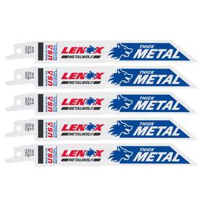 LENOX 20564614R METALWOLF™ WAVE EDGE™ 6" Reciprocating Saw Blades 14 TPI - 5/PK