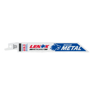LENOX 20566618R METALWOLF™ WAVE EDGE™ 6" Reciprocating Saw Blades 18 TPI - 5/PK
