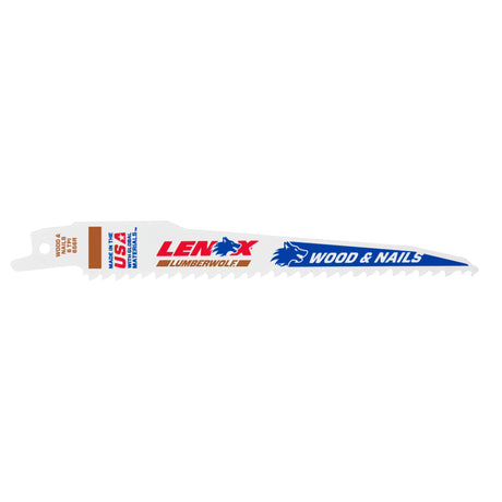 LENOX 20572656R LUMBERWOLF™ 6" Reciprocating Saw Blades 6 TPI - 5/PK