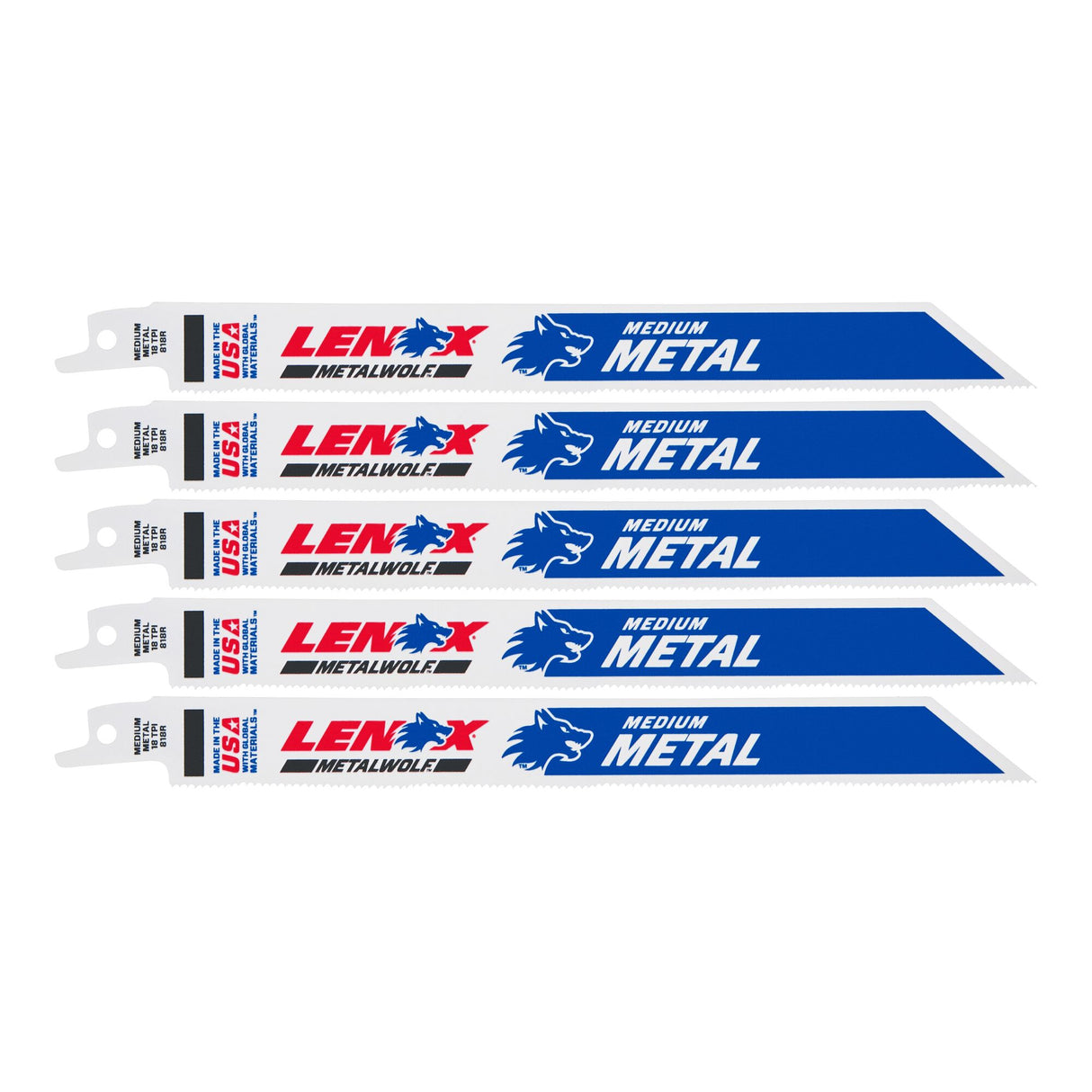 LENOX 20578818R METALWOLF™ WAVE EDGE™ 8" Reciprocating Saw Blades 18 TPI - 5/PK