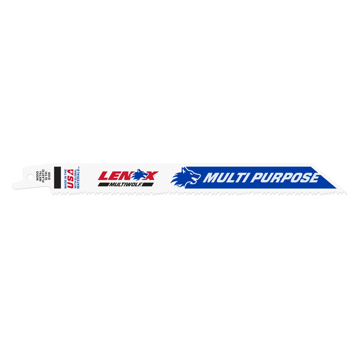 LENOX 20580810R MULTIWOLF™ WAVE EDGE™ 8" Reciprocating Saw Blades 10 TPI - 5/PK