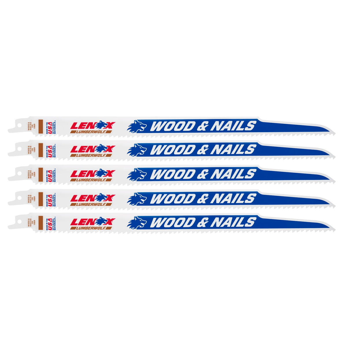 LENOX 20585156R LUMBERWOLF™ 12" Reciprocating Saw Blades 6 TPI - 5/PK