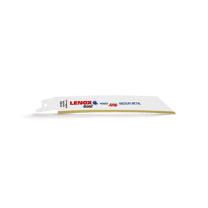LENOX 21069618GR Gold® Power Arc® Curved Metal Cutting Reciprocating Saw Blades 6" 18TPI 5/PK