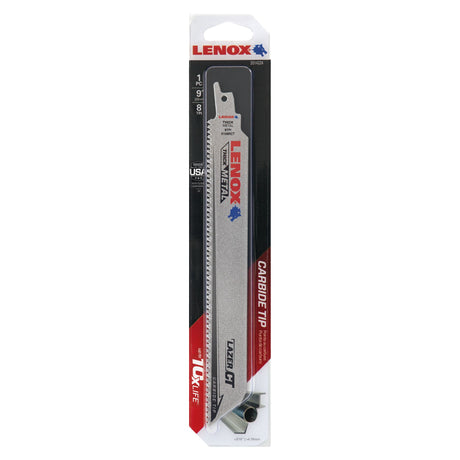 LENOX 2014224 Lazer CT™ Carbide Tipped 9" Reciprocating Saw Blades 8TPI 1/PK