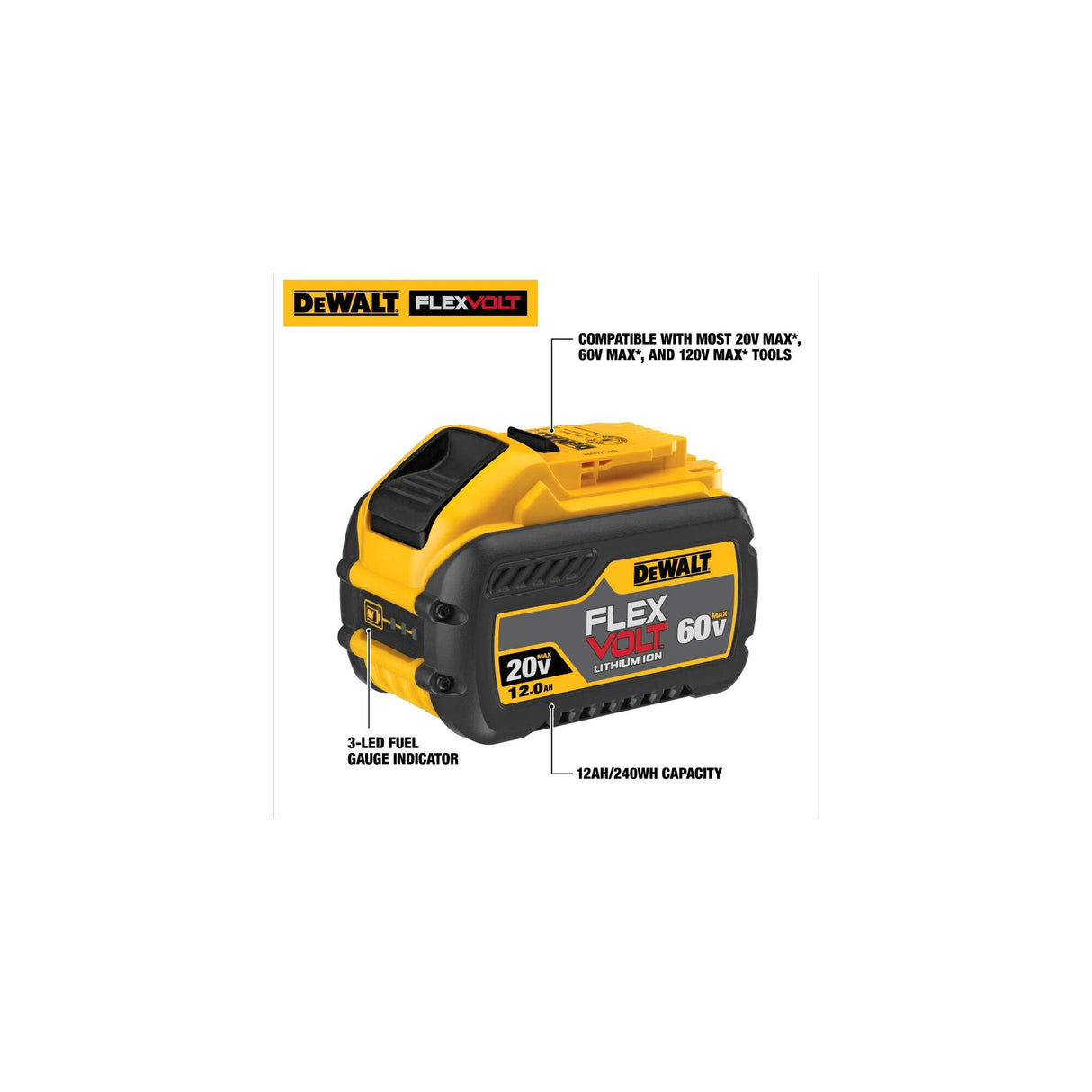 DEWALT DCB609 20V/60V MAX* FLEXVOLT® 9Ah Battery