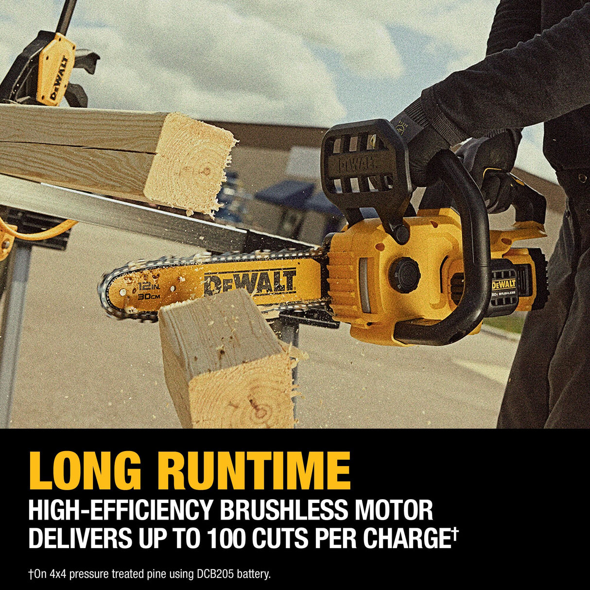 DEWALT DCCS621P1 20V MAX* Compact 12 in. Brushless Cordless Chainsaw Kit