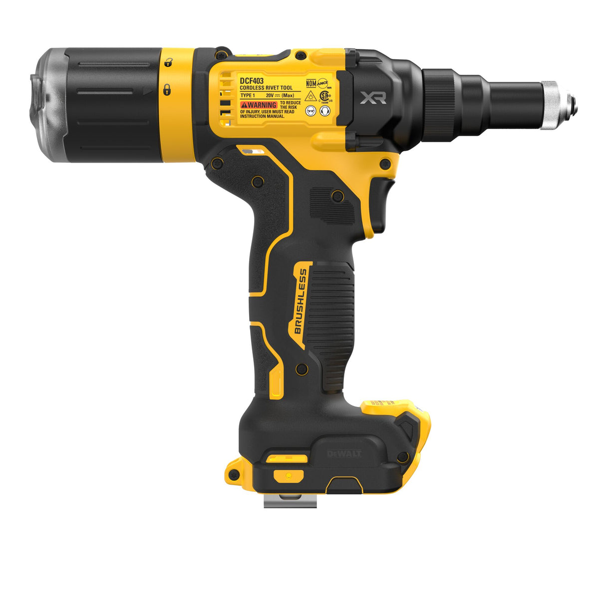 DEWALT DCF403B 20V MAX* XR® Brushless Cordless 3/16" Rivet Tool (Tool Only)