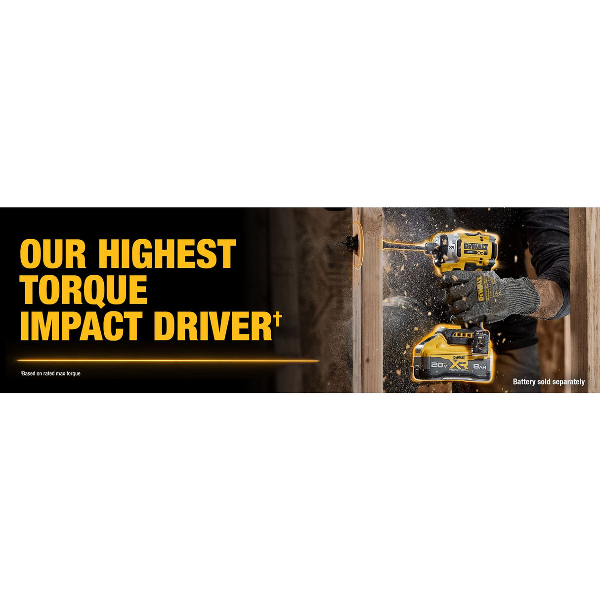 DEWALT DCF860B 20V MAX* XR® Brushless Cordless 3-Speed High Torque 1/4 in. Impact Driver (Tool Only)