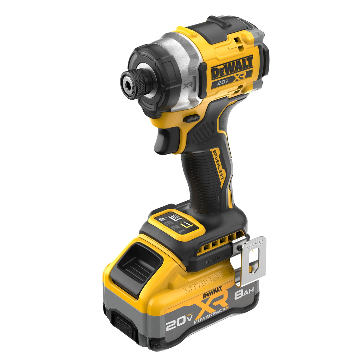 DEWALT DCF860WW1 20V MAX* XR® Brushless Cordless 3-Speed High Torque 1/4 in. Impact Driver Kit with XR POWERPACK™