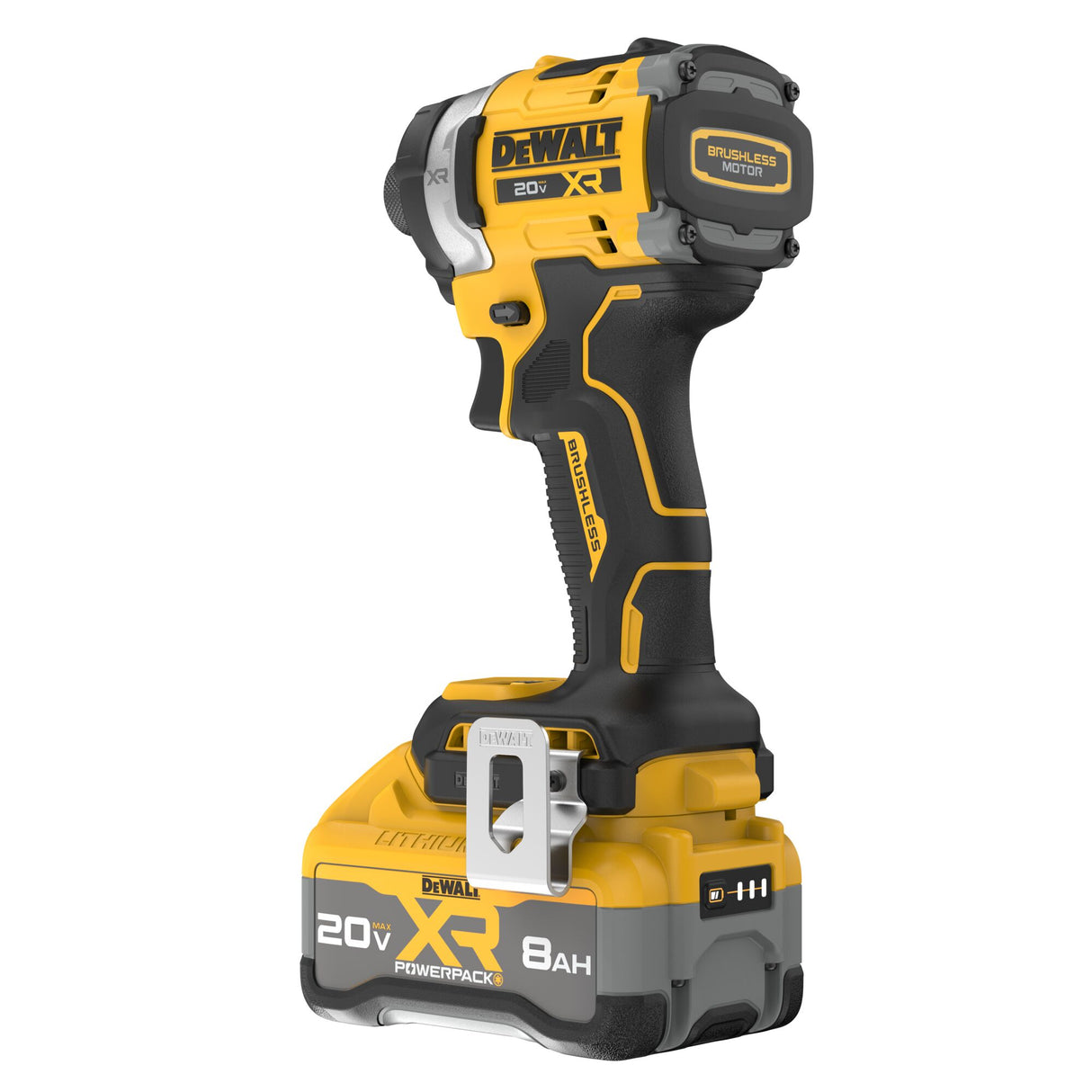 DEWALT DCF860WW1 20V MAX* XR® Brushless Cordless 3-Speed High Torque 1/4 in. Impact Driver Kit with XR POWERPACK™