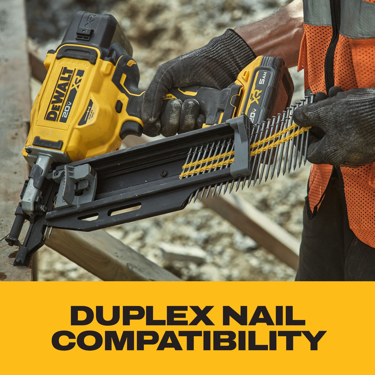 DEWALT DCN910B 20V MAX* XR® Brushless 21° Plastic Collated Duplex Nailer (Tool Only)