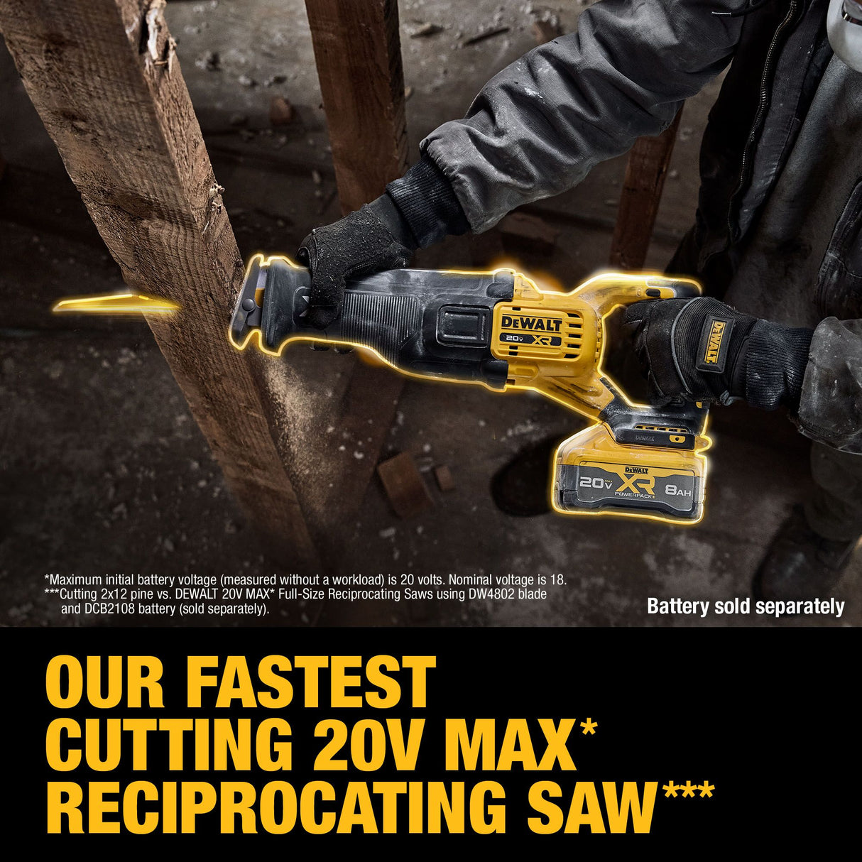 DEWALT DCS384B 20V MAX* XR® Brushless Cordless Reciprocating Saw (Tool Only)
