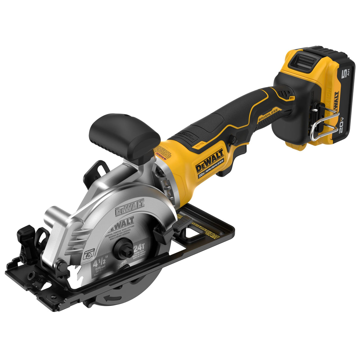 DEWALT DCS571P1 ATOMIC™ 20V MAX* Brushless Cordless 4-1/2 in. Circular Saw Kit