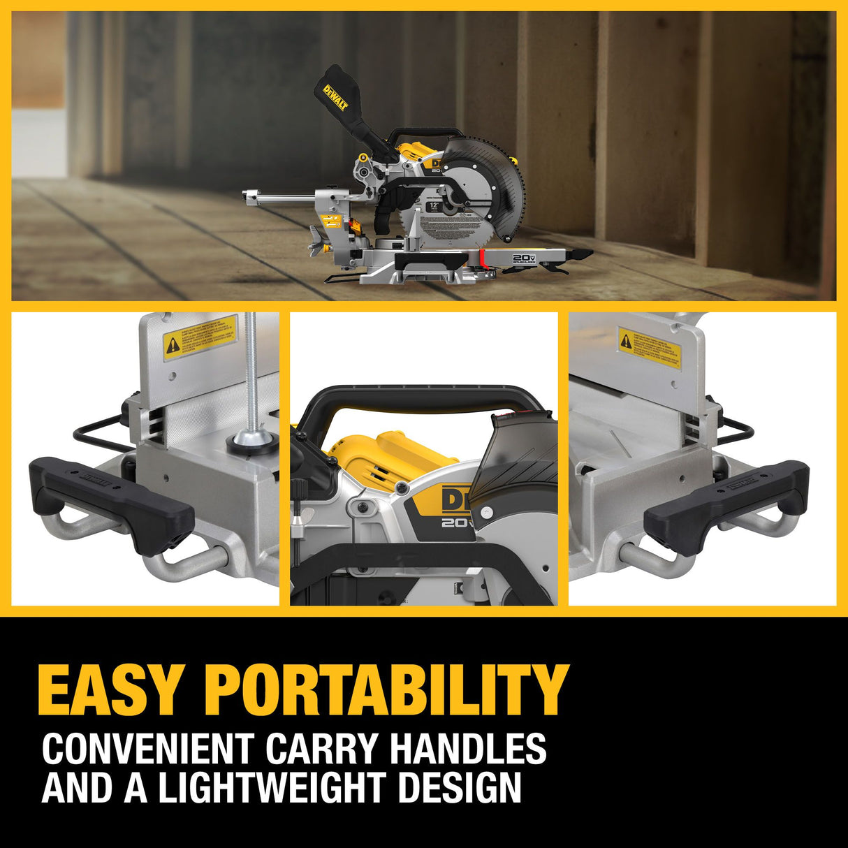 DEWALT DCS785B 20V MAX* XR® 12 in. Double Bevel Sliding Miter Saw (Tool Only)