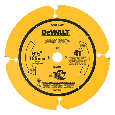 DEWALT DWA261204TS 6-1/2 in. 4T Fiber Cement Track Saw Blade