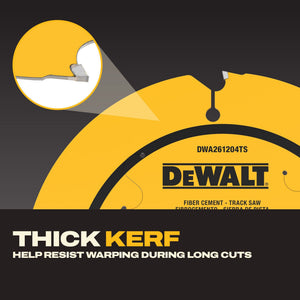 DEWALT DWA261204TS 6-1/2 in. 4T Fiber Cement Track Saw Blade