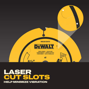 DEWALT DWA261204TS 6-1/2 in. 4T Fiber Cement Track Saw Blade