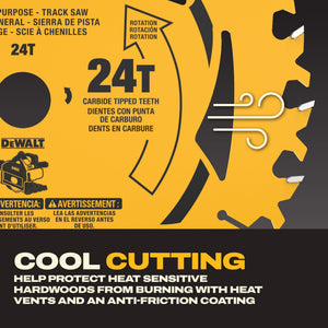 DEWALT DWA261224TS  6-1/2 in. 24T General Purpose Track Saw Blade