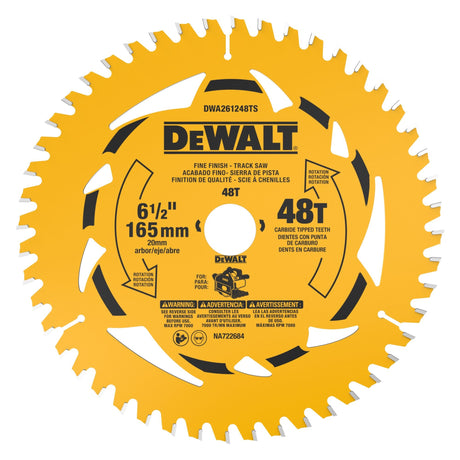 DEWALT DWA261248TS 6-1/2 In. 48t Fine Finish Track Saw Blade