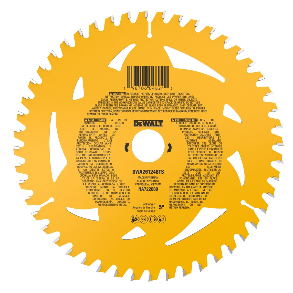 DEWALT DWA261248TS 6-1/2 In. 48t Fine Finish Track Saw Blade