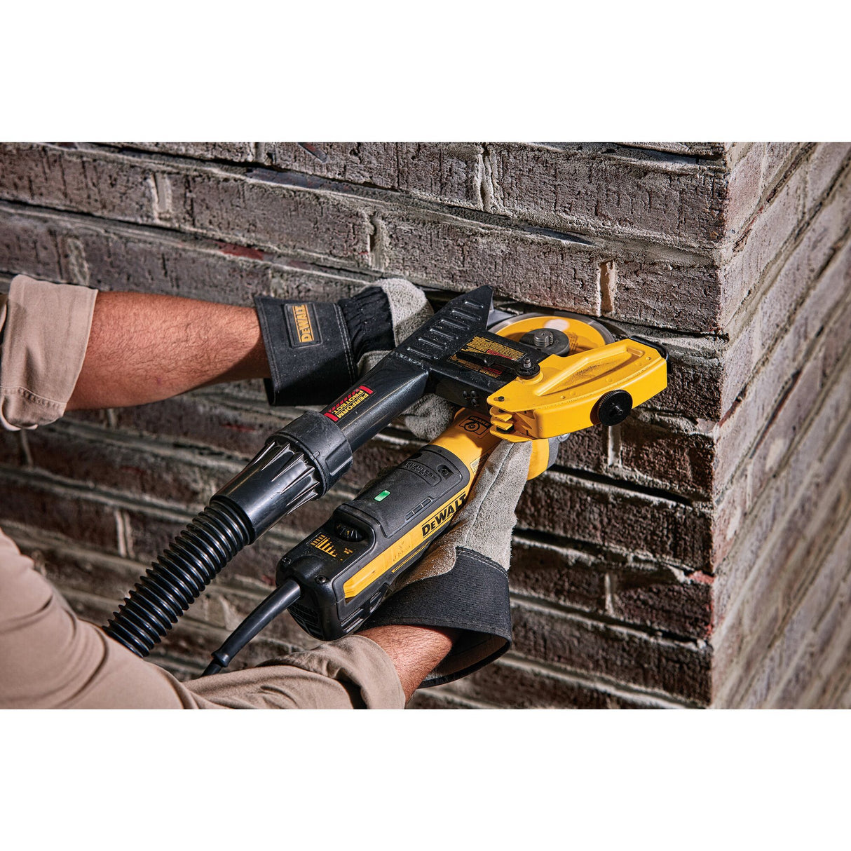 DEWALT DWE46202 5 in. - 6 in. Brushless Small Angle Grinder, Slide with Tuckpointing Shroud Kit