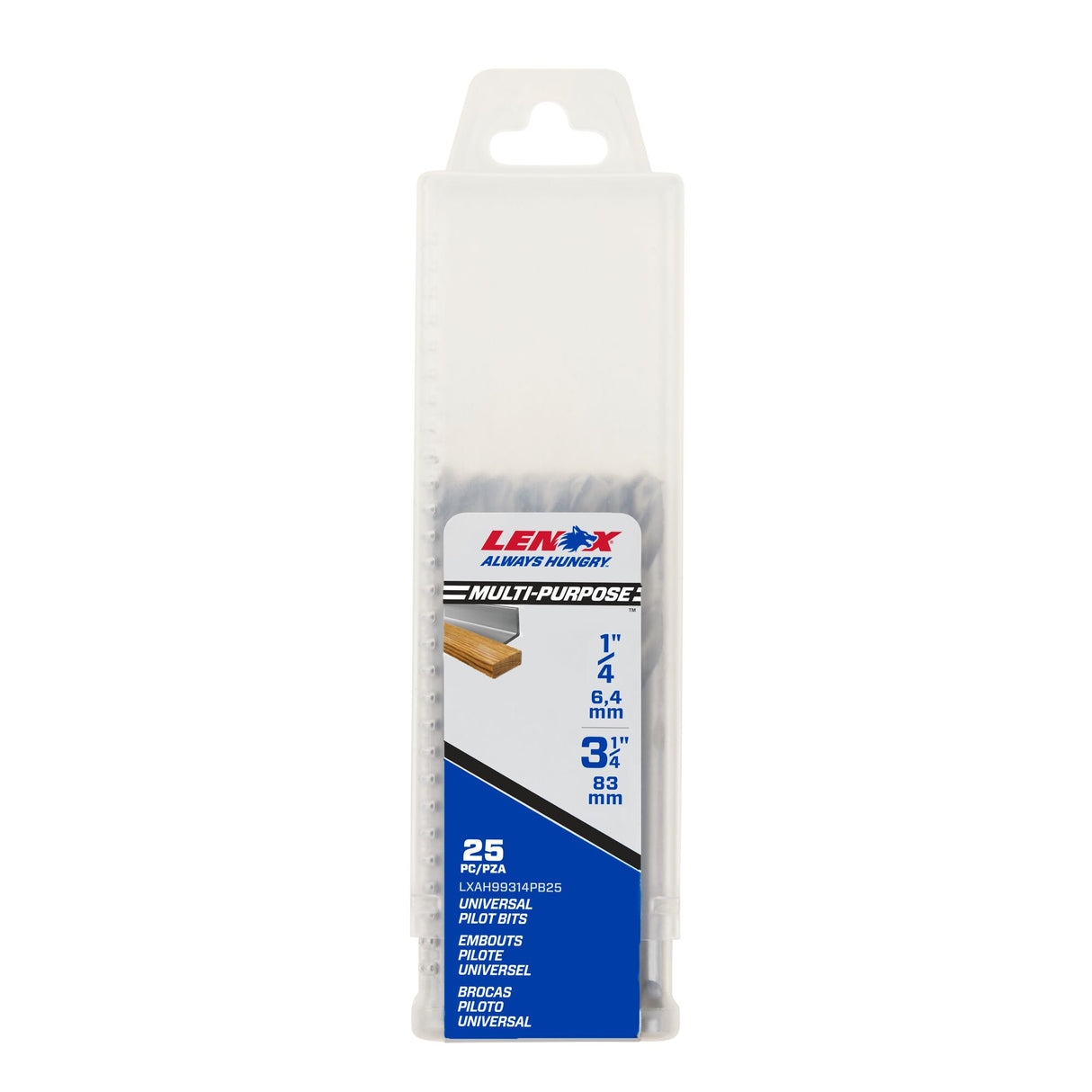 LENOX LXAH99314PB	1/4" Pilot Drill Bits