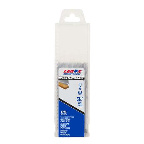 LENOX LXAH99314PB	1/4" Pilot Drill Bits