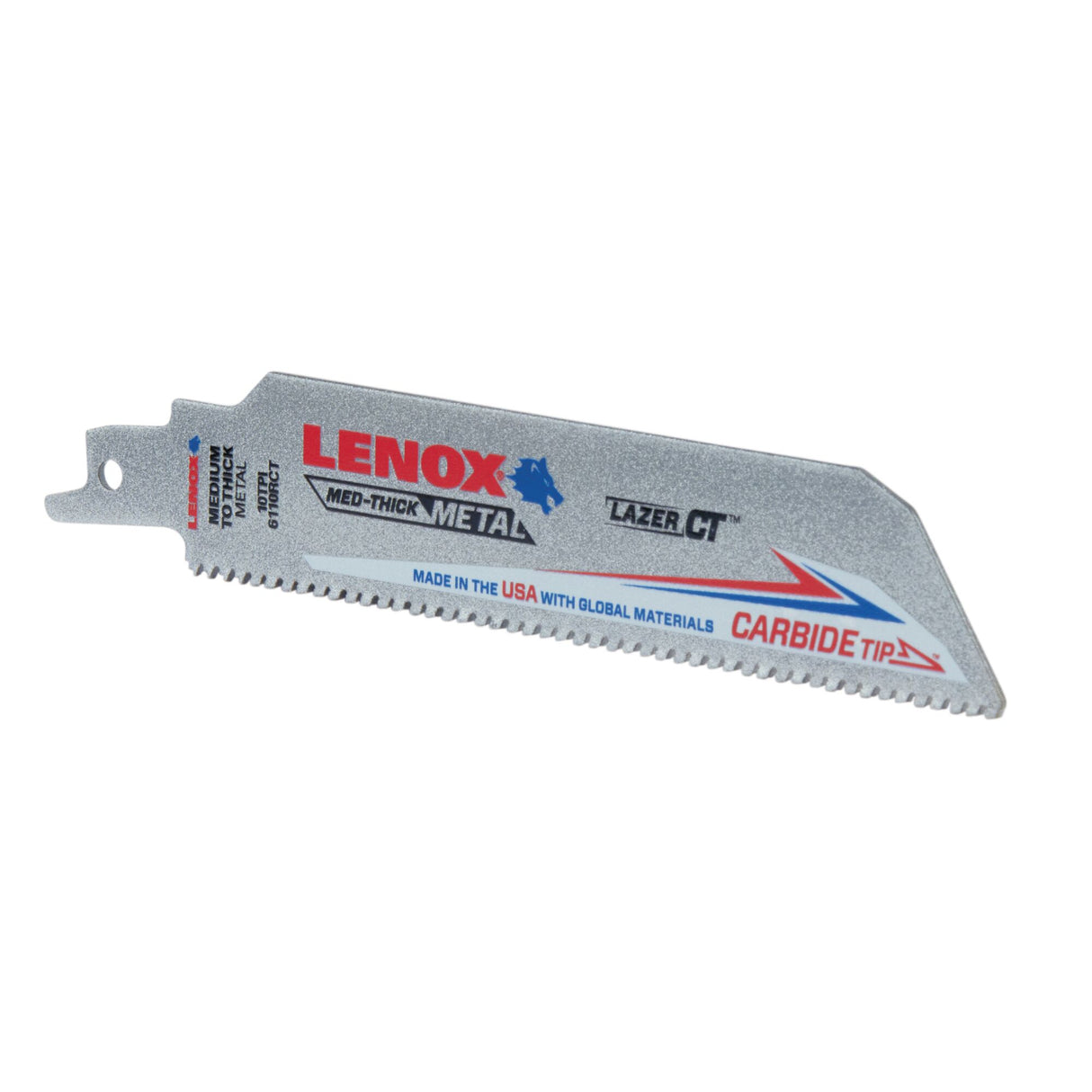 LENOX LXAR9110CT-1 Lazer CT™ Carbide Tipped 9" Reciprocating Saw Blades 10TPI 1/PK