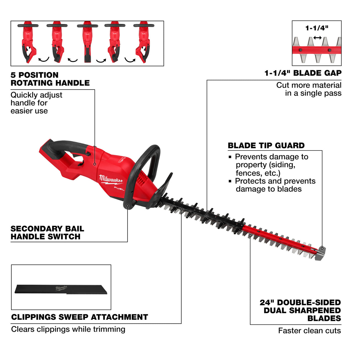 Milwaukee 3033-20 M18 FUEL™ 24" Hedge Trimmer