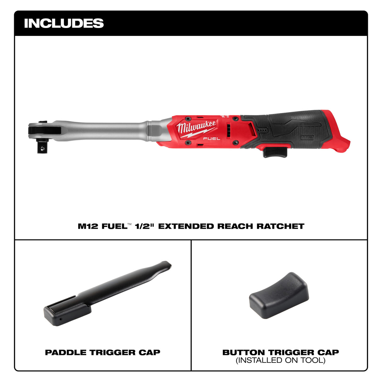 Milwaukee 3055-20 M12 FUEL™ 1/2" Extended Reach Ratchet