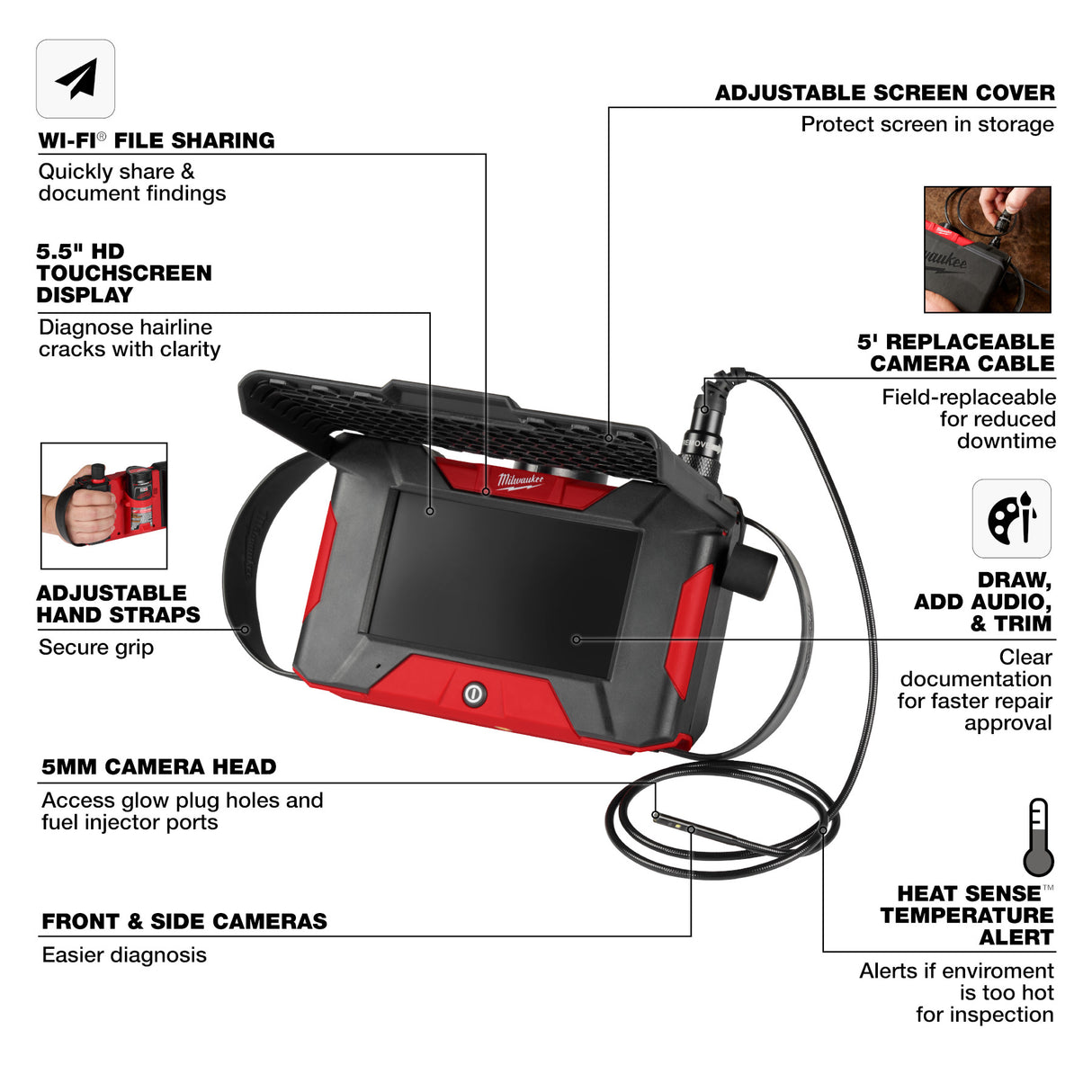 Milwaukee 3151-21 M12™ Auto Shop Borescope w/ Wi-Fi® File Sharing