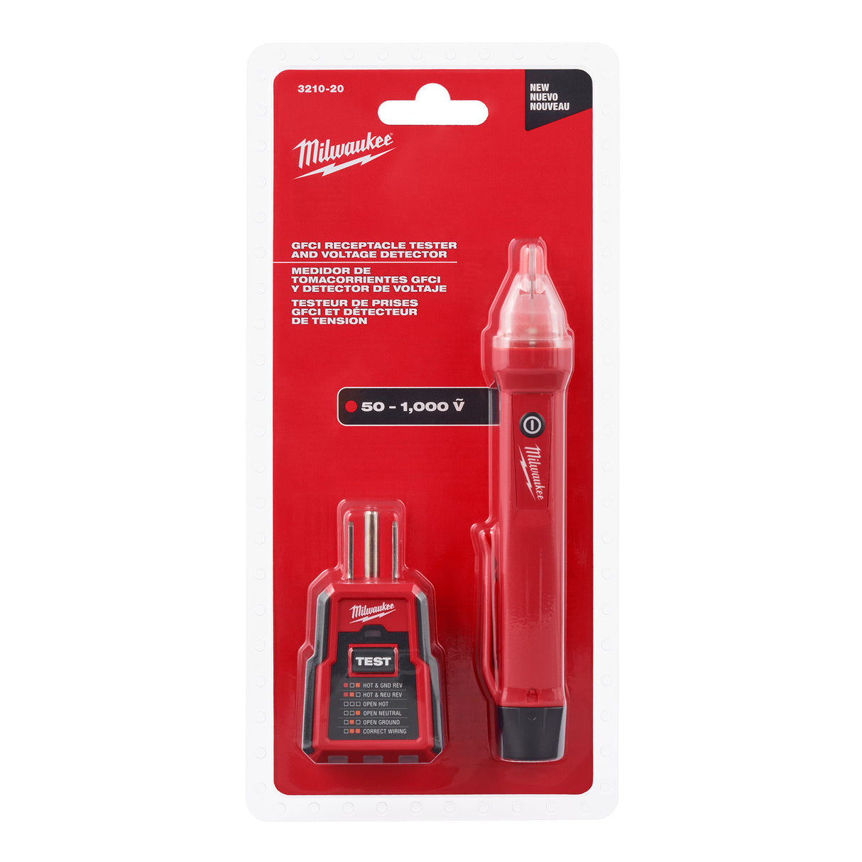 Milwaukee 3210-20 GFCI Receptacle Tester and Voltage Detector