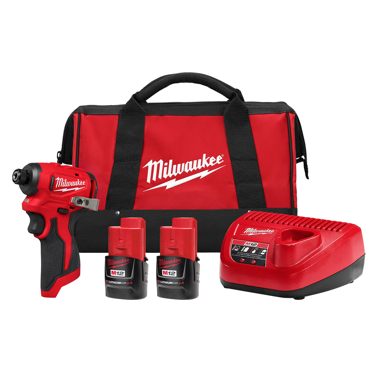 Milwaukee 3450-22 M12™ Subcompact Brushless 1/4" Hex Impact Driver Kit
