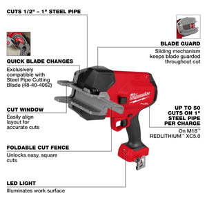 Milwaukee 3469-20 M18 FUEL™ ½”-1” Steel Pipe Cutter