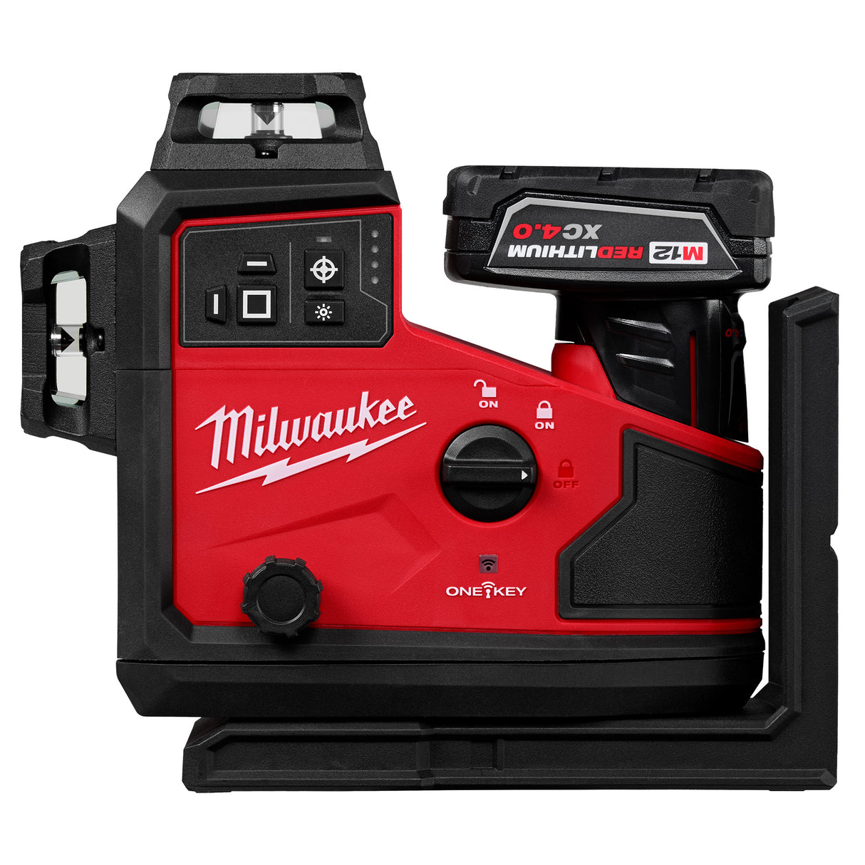 Milwaukee 3642-21 M12™ Green 360° 3-Plane Laser w/Automatic Alignment & Receiver