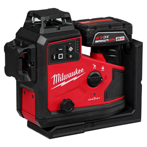 Milwaukee 3642-21 M12™ Green 360° 3-Plane Laser w/Automatic Alignment & Receiver