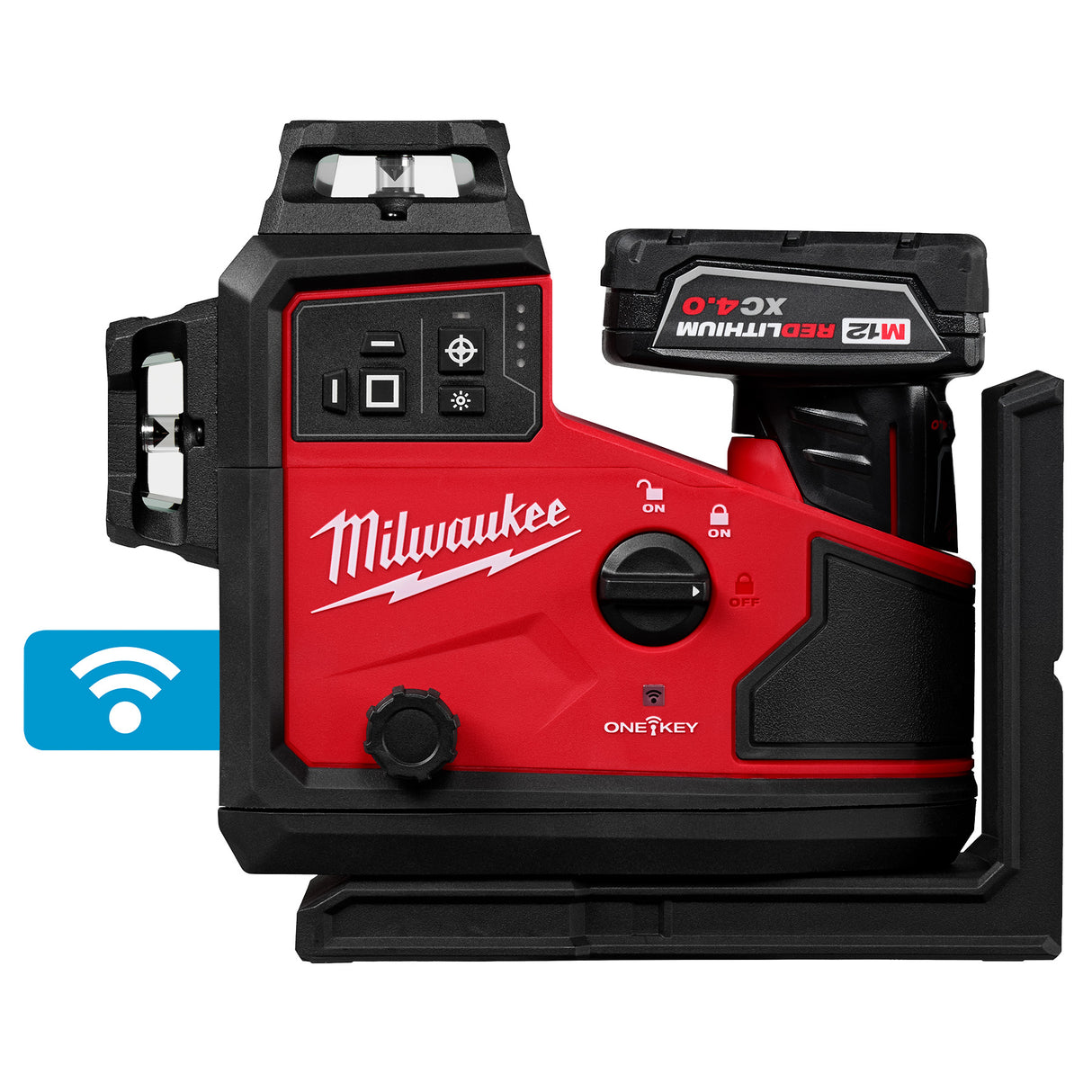 Milwaukee 3642-21 M12™ Green 360° 3-Plane Laser w/Automatic Alignment & Receiver