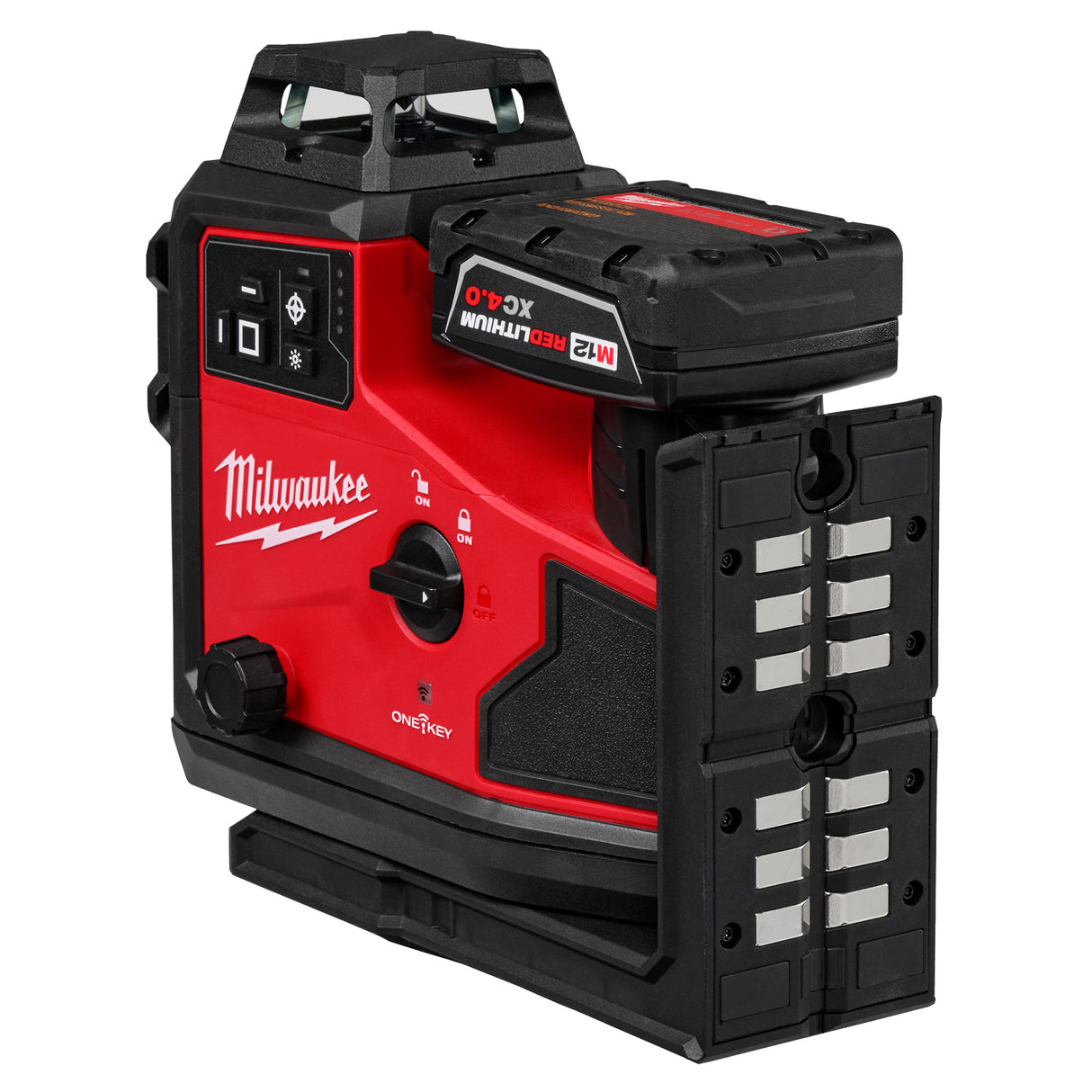 Milwaukee 3642-21 M12™ Green 360° 3-Plane Laser w/Automatic Alignment & Receiver