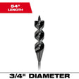 Milwaukee 48-13-8275 3/4” x 54" Flexible Cable Auger Bit