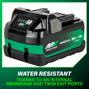 metabo HPT 382309M 18V/36V (5.0Ah/2.5Ah) MultiVolt™ Lithium Ion Water & Impact Resistant Battery
