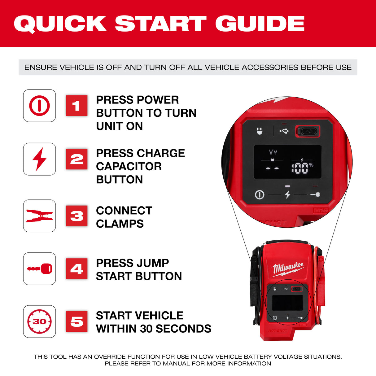 Milwaukee 3841-20 M18™ HOTSHOT™ Jump Starter