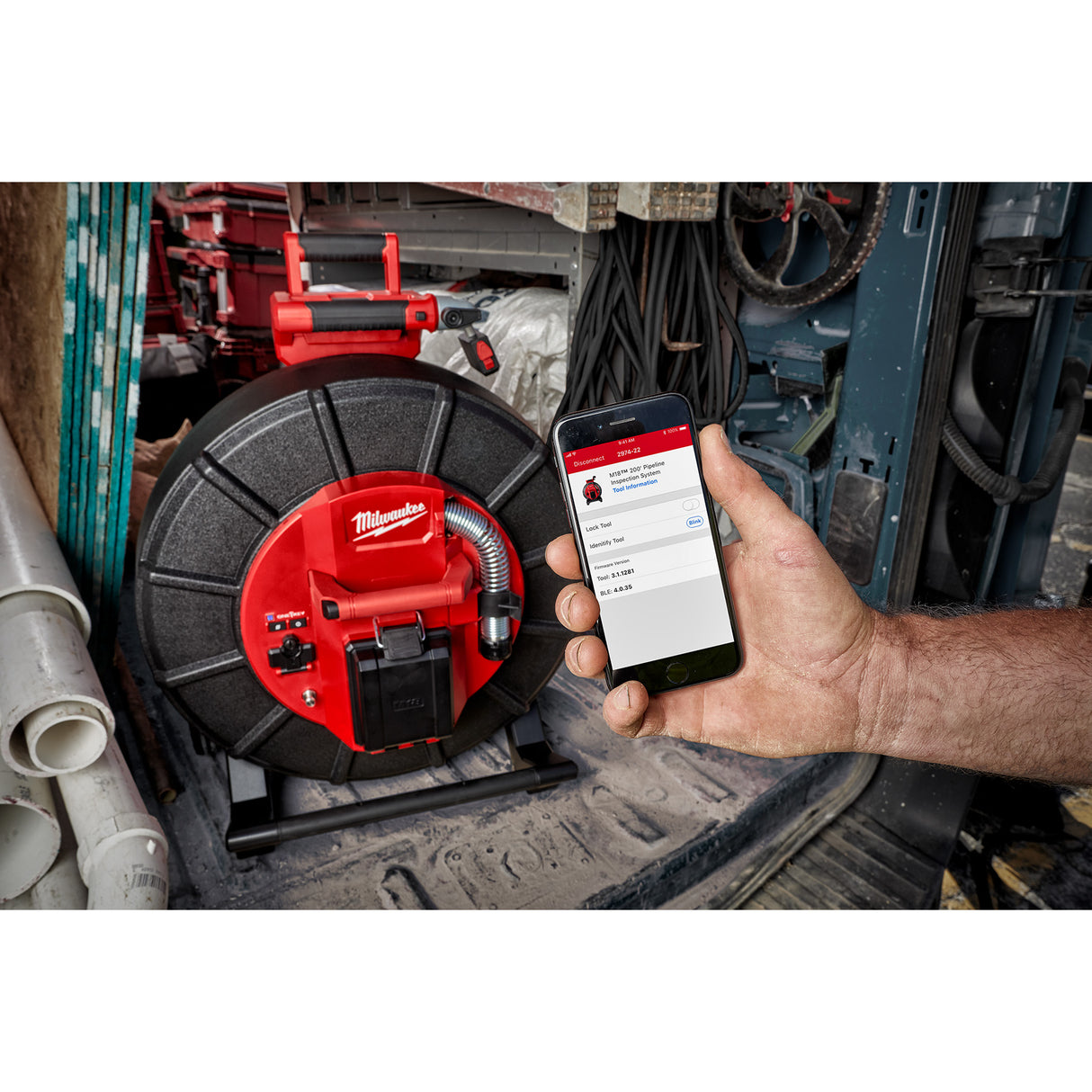 Milwaukee 3974-22 M18™ 200’ Stiff Modular Pipeline Inspection System