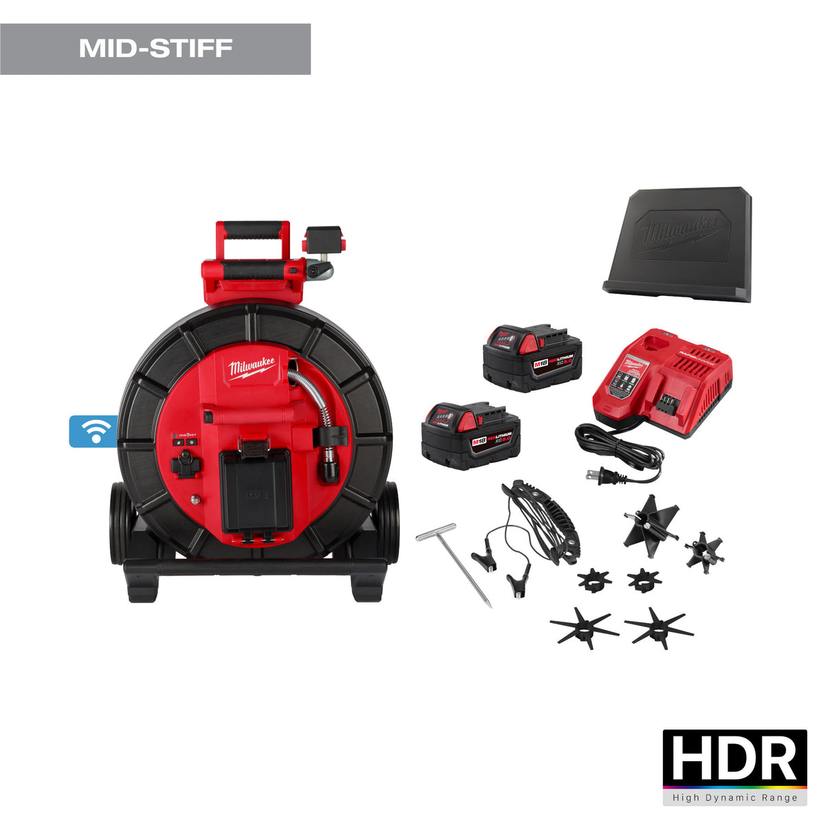 Milwaukee 3975-22 M18™ 200’ Mid-Stiff Modular Pipeline Inspection System