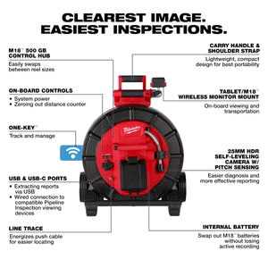 Milwaukee 3975-22 M18™ 200’ Mid-Stiff Modular Pipeline Inspection System
