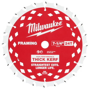 Milwaukee 48-40-0742 7-1/4" 24T Thick Kerf Framing Circular Saw Blade - 2PK