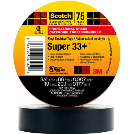 3M Scotch® Vinyl Electrical Tape Super 33+ - 3/4" x 66ft - Mississauga Hardware Centre Inc