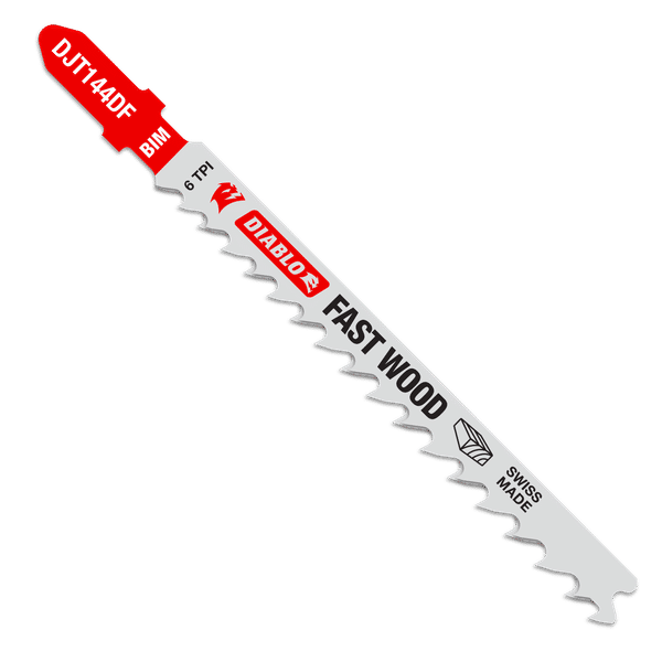 DIABLO DJT144DF5 4" 6TPI Bi-Metal Jig Saw Blades for Wood (5-pk)