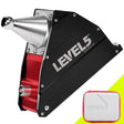 Black and red LEVEL5 7" corner box with a on a white background