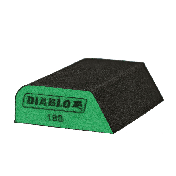 DIABLO DFBCOMBUFN01G 4" x 2-1/2" x 1" 180-Grit Dual-Edge Sanding Sponge