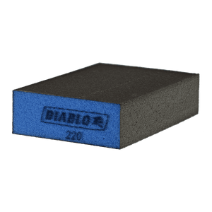 DIABLO DFBBLOCMFN01G 4" x 2-1/2" x 1" 220-Grit Flat Edge Sanding Sponge